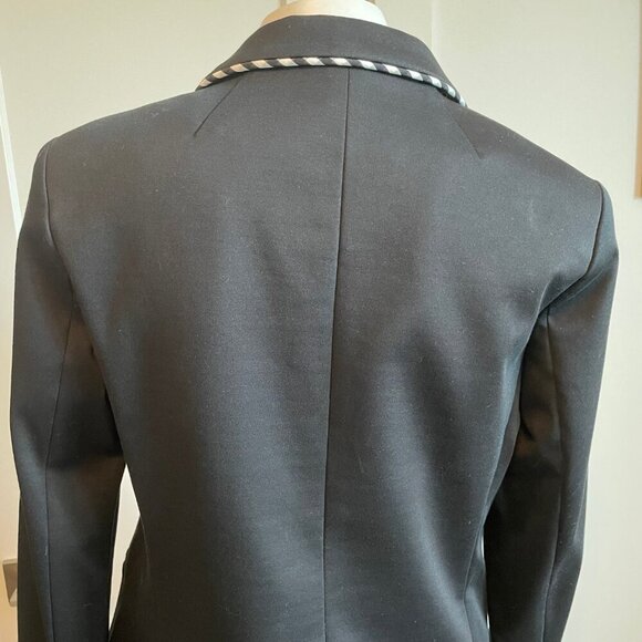 Pink Tartan Regatta Jacket 2 Button Lined Cotton Poly Blend Blazer Blk Wht Sz 8 - Picture 6 of 9